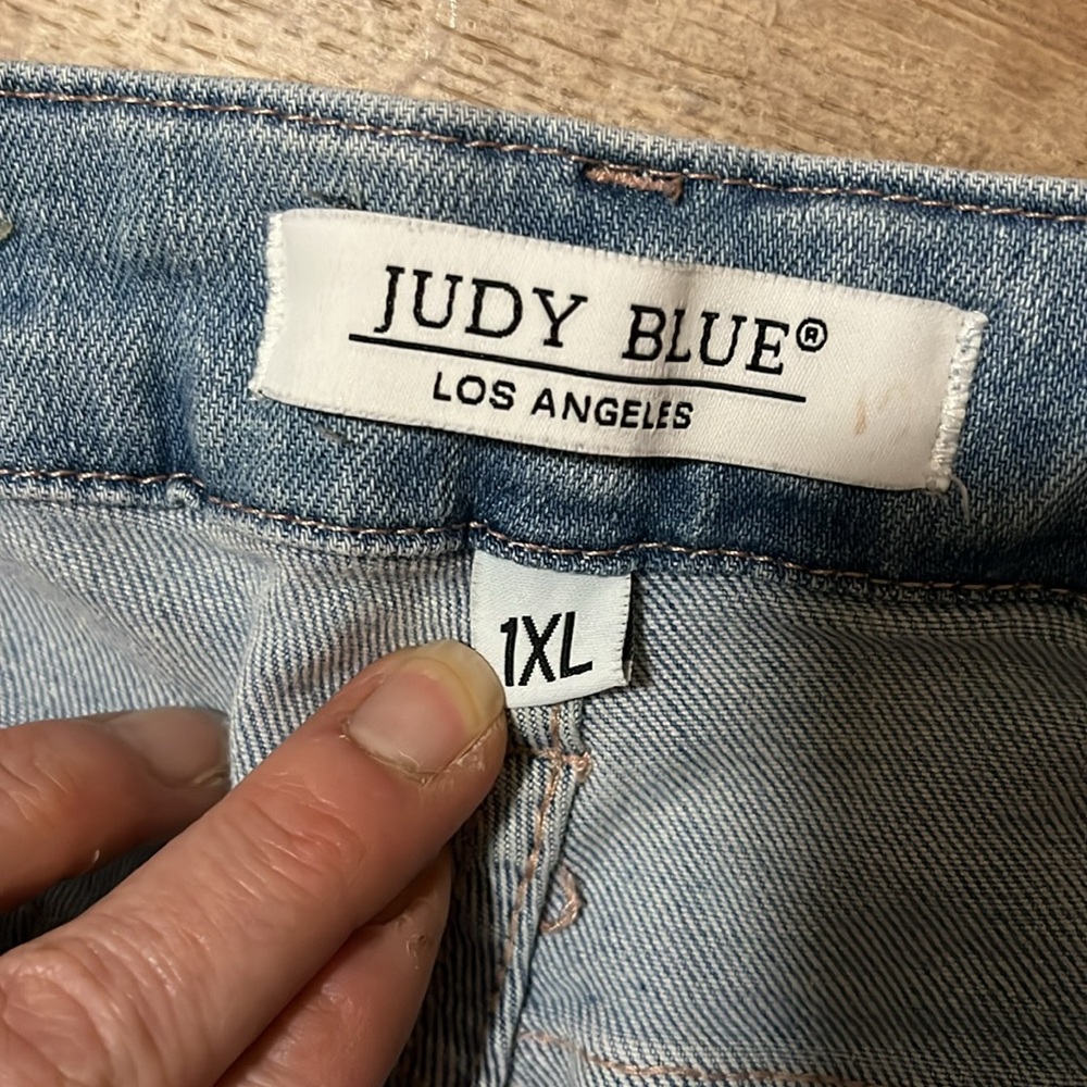Judy Blue Braided High-Waisted Denim Jean Shorts 1xl View 2